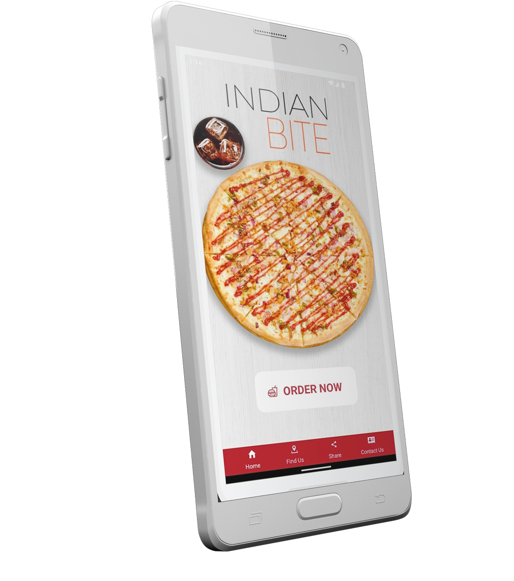 Indian Bite Kirkintilloch Glasgow app mockup